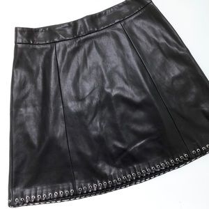 WORTHINGTON Faux Leather Black Skirt 10